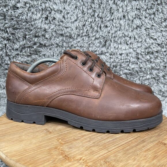 Clarks Leather Oxford Shoes Men's Size UK 10.5 US 11.5 Rugged Work - Picture 1 of 10